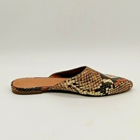 Madewell Shoes Womens Remi Snake Embossed Leather Mule Spiced Cider 6.5 NEW - Picture 8 of 10